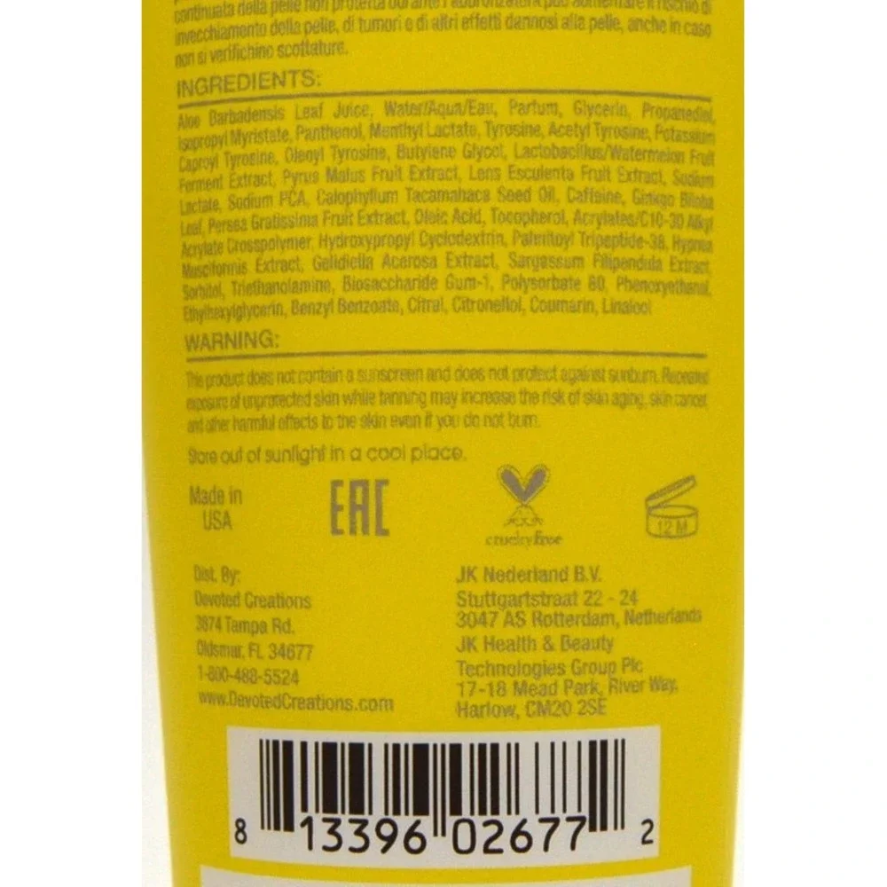 Devoted Creations H.I.M. Fit Dark Tanning Serum Cooling Mens Lotion 8.5oz